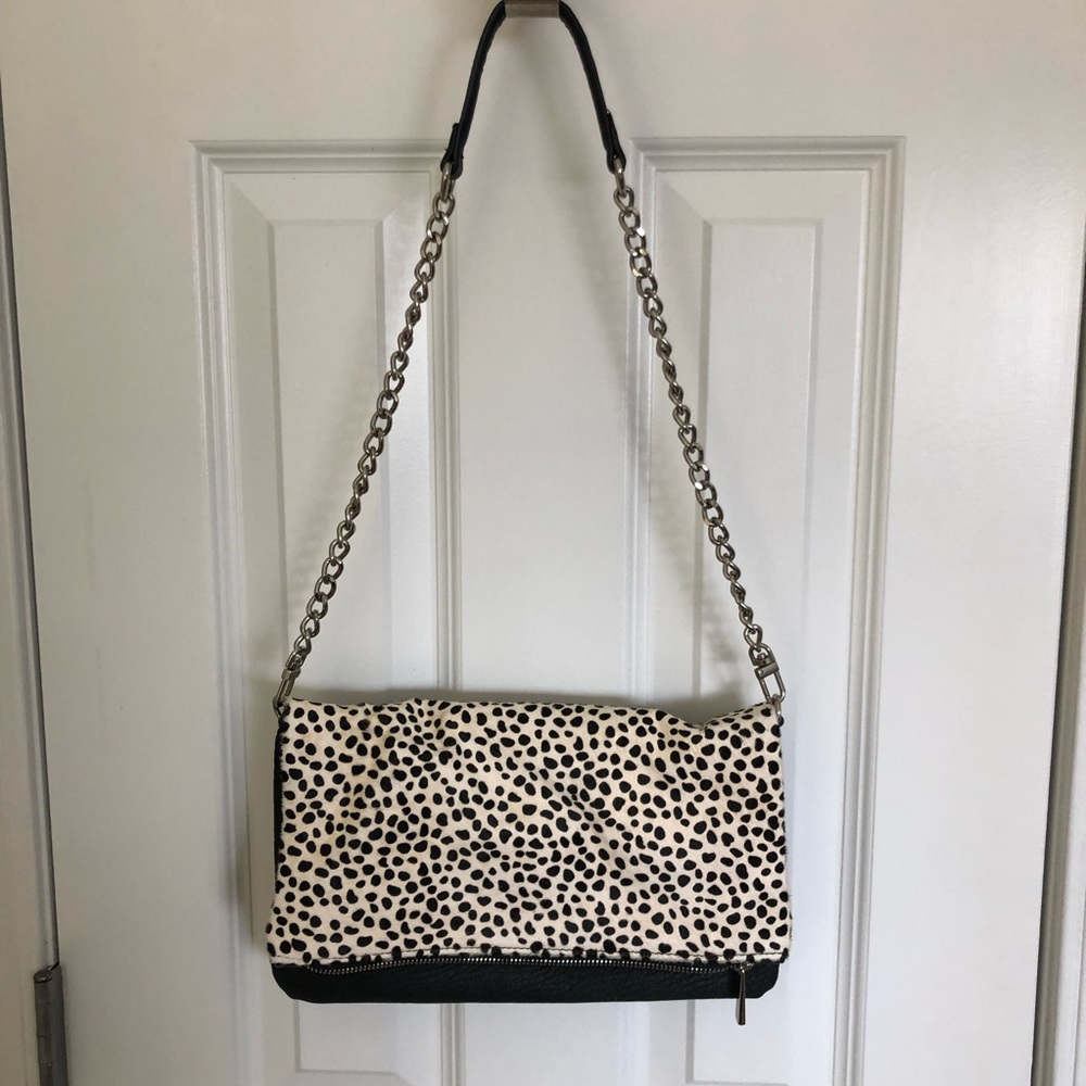 Express animal print purse with removable shoulder